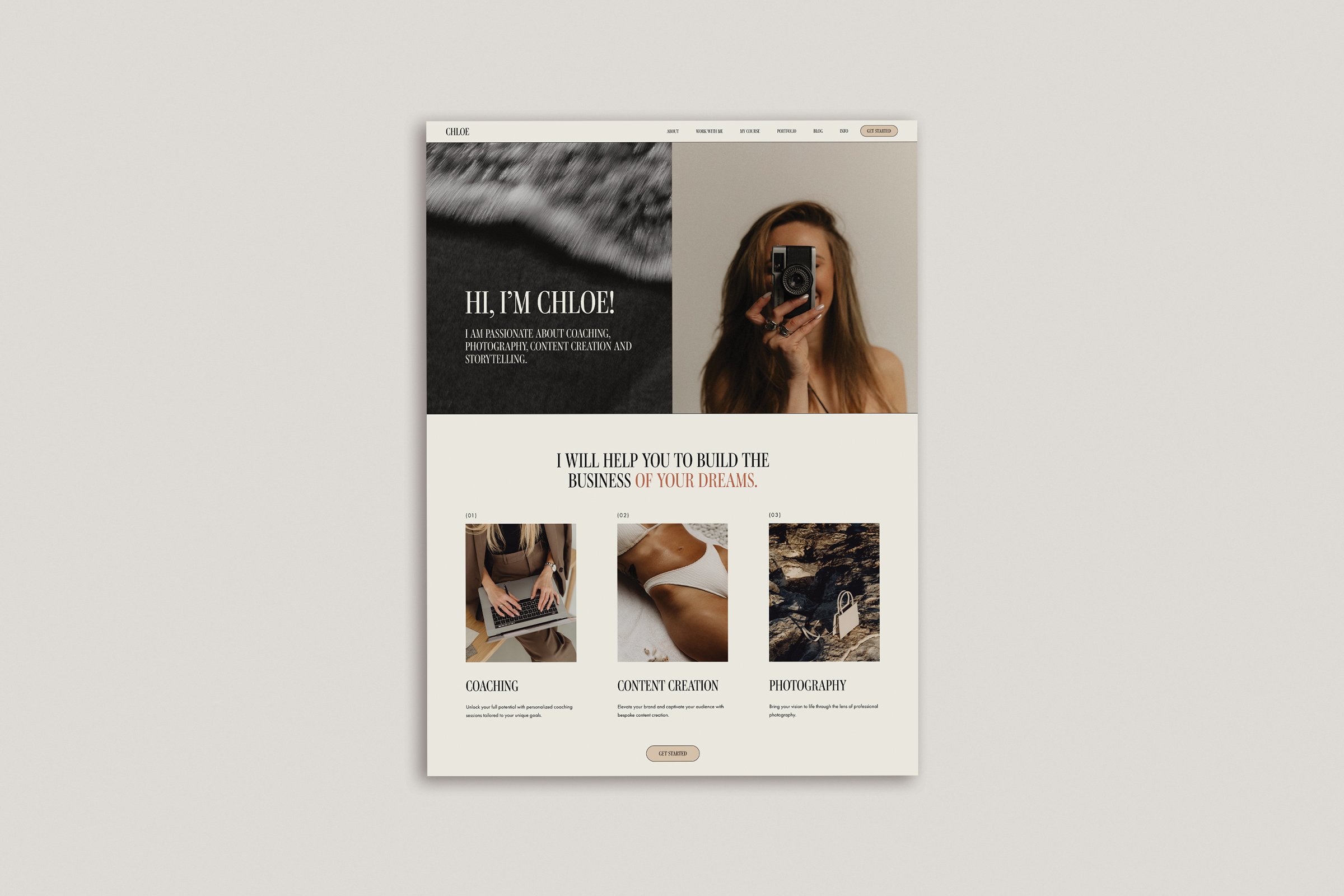 Service provider website design