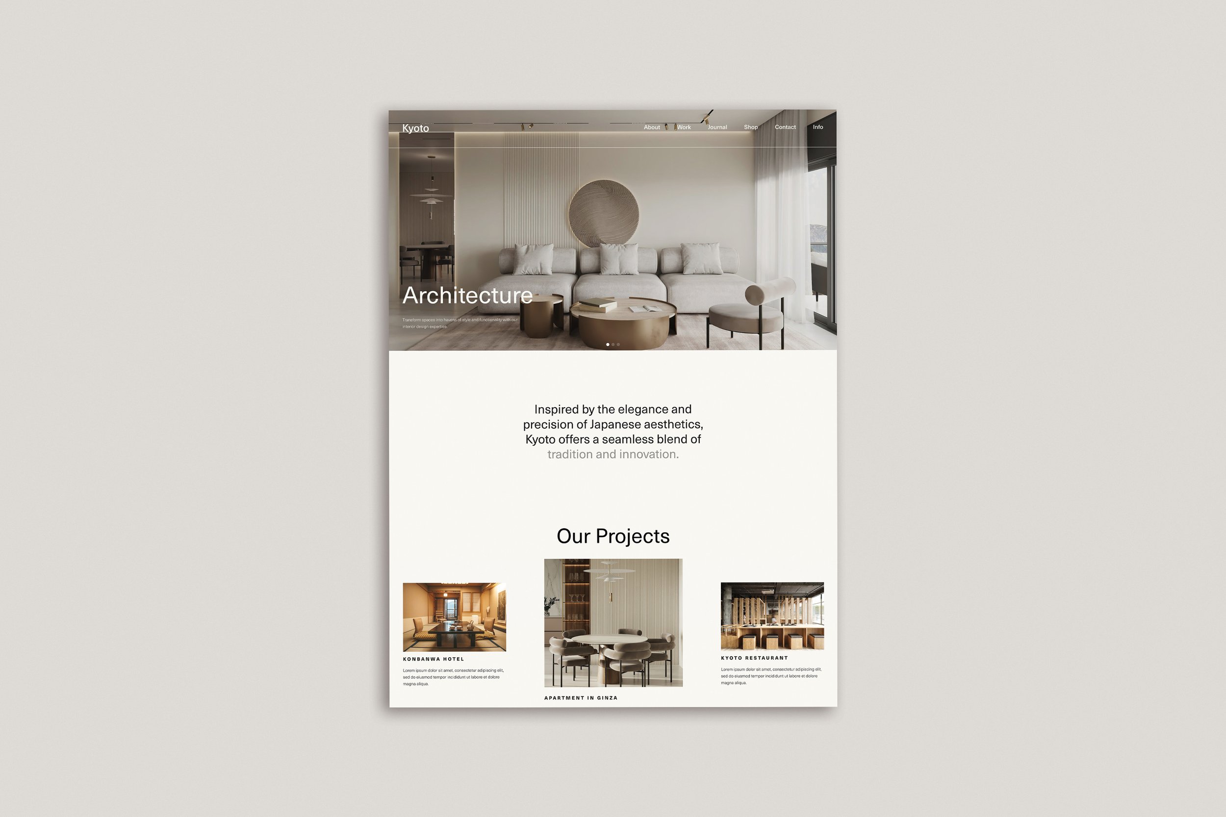 Portfolio Squarespace website template
