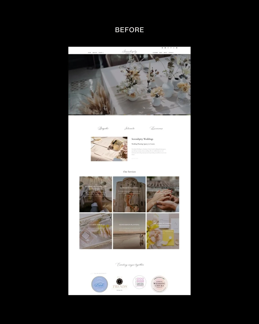 website refresh or redesign | Avelã White