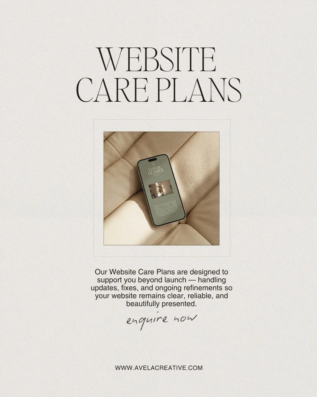 Your website is live. But the work doesn&rsquo;t end there.

One of the most common things we see is beautifully designed websites slowly losing their impact over time &mdash; not because the design isn&rsquo;t strong, but because they&rsquo;re left 