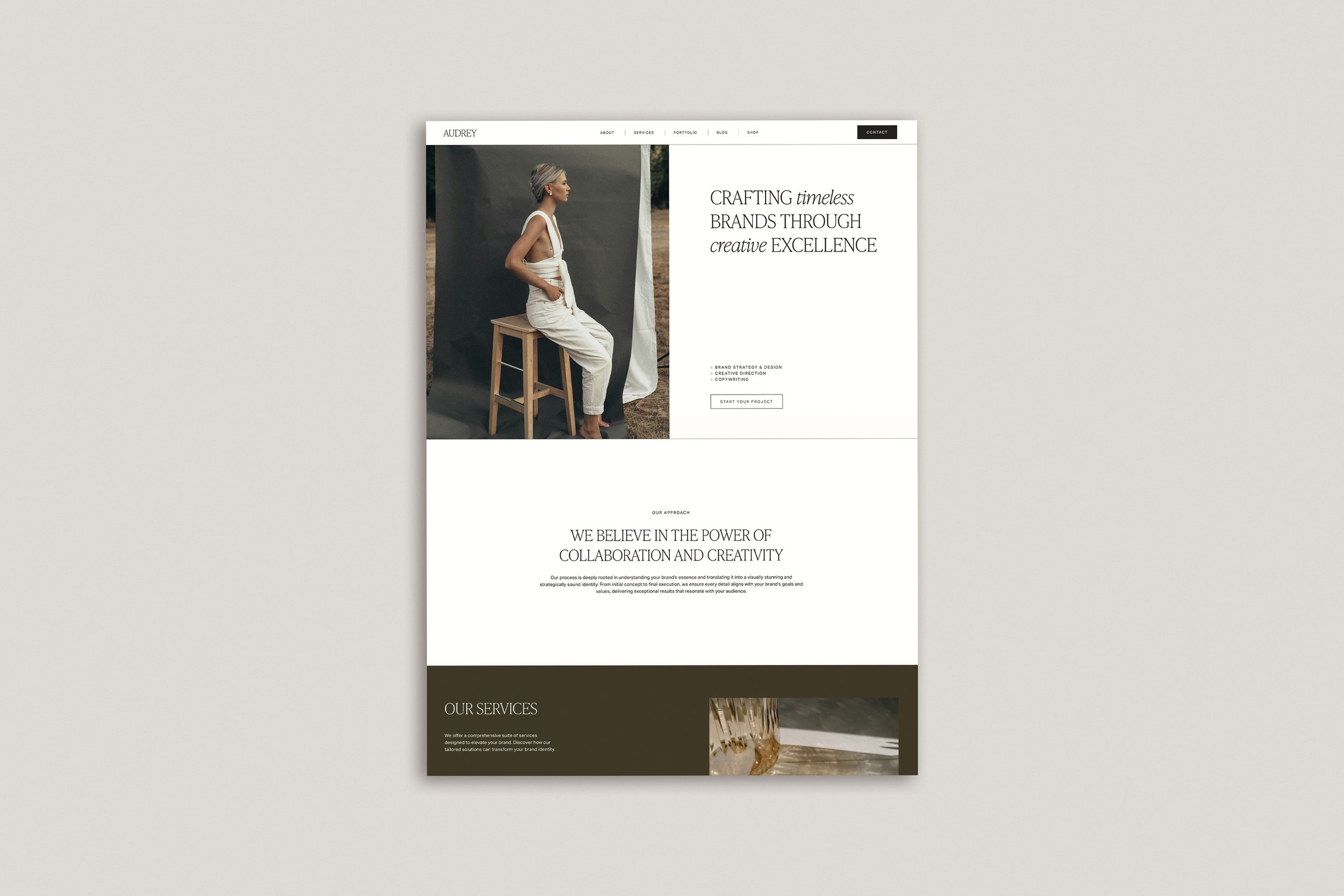 Service provider website design