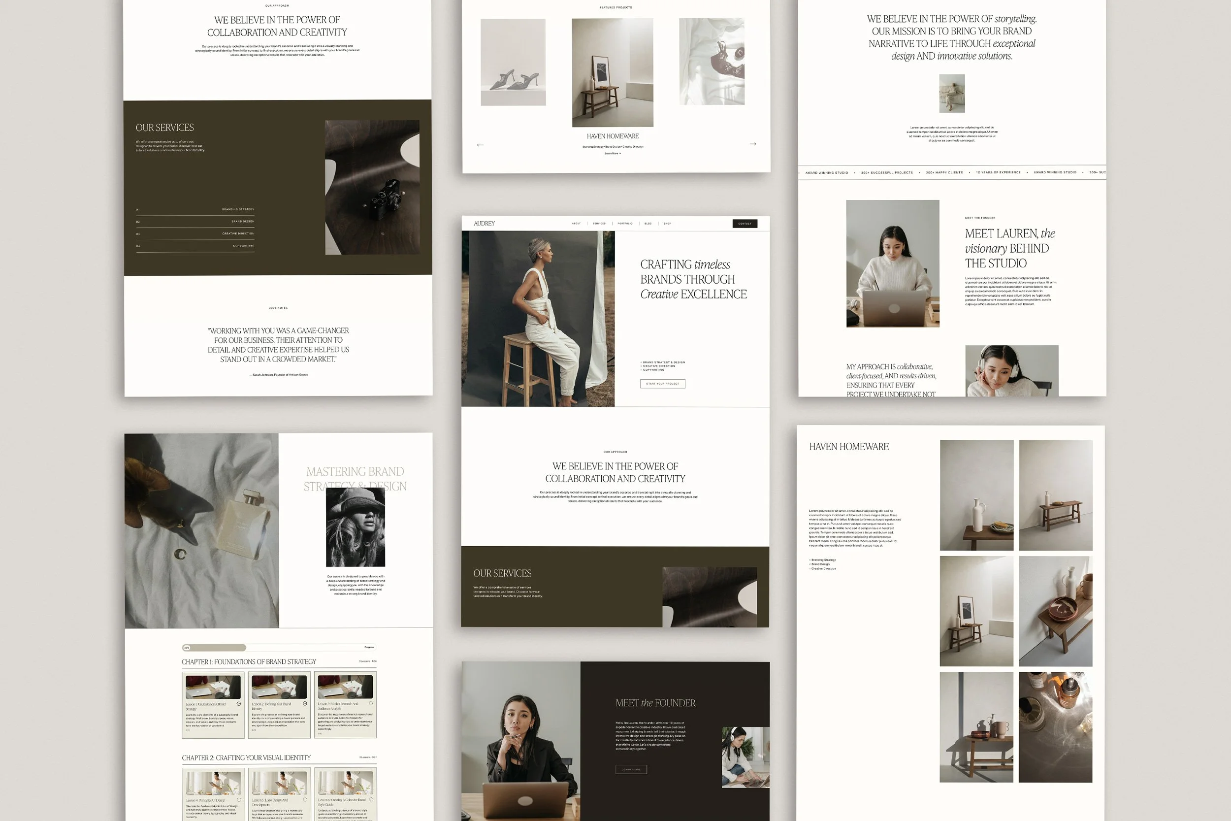 Semi-custom Squarespace website | Avelã Creative