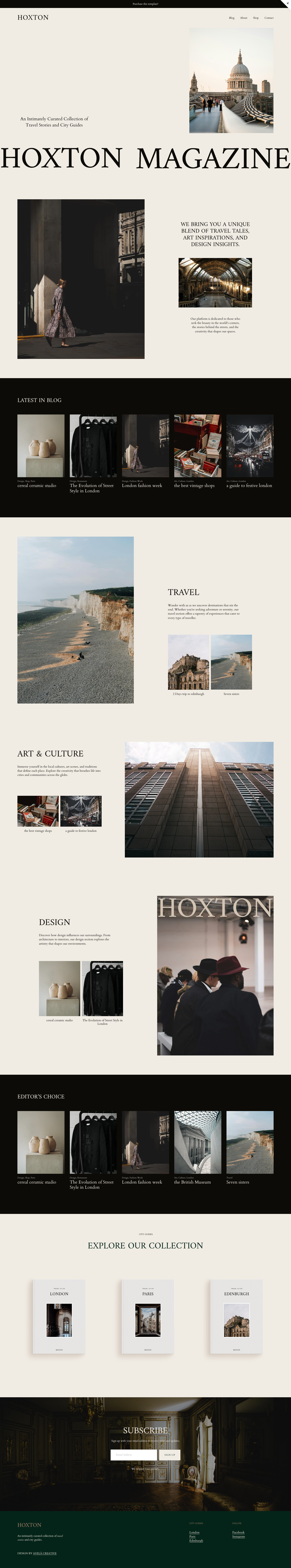 Squarespace website template