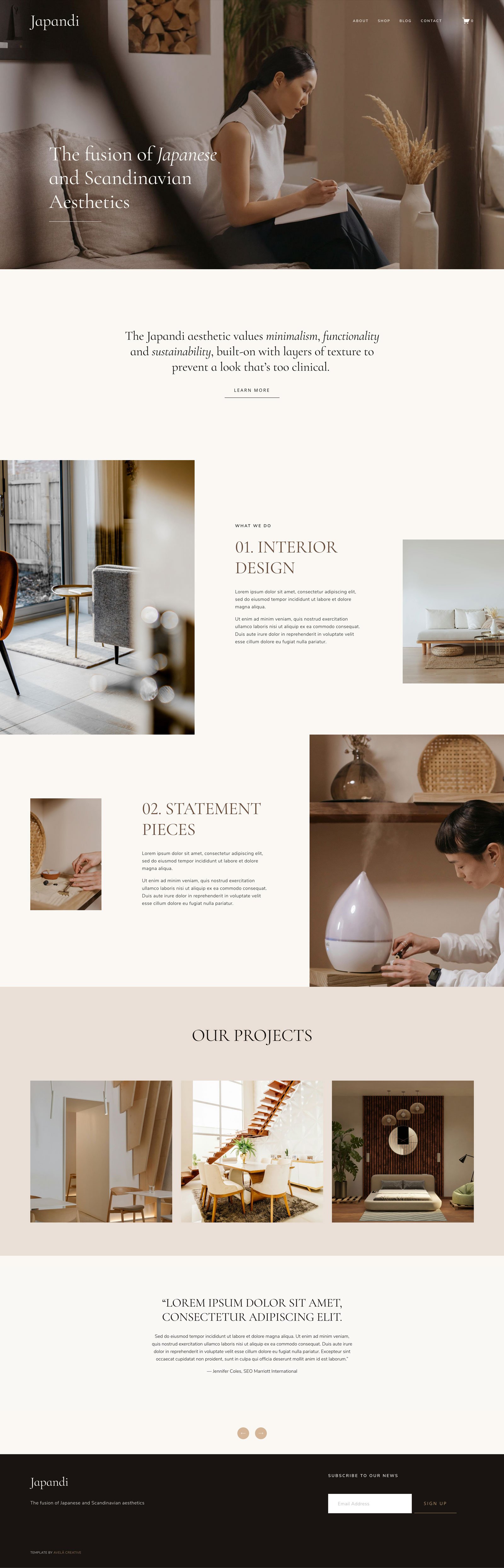 Interior design Squarespace Template