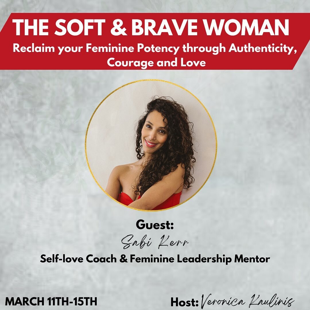 Looking forward to being part of The Soft &amp; Brave Woman summit this month:

It&rsquo;s a 5-day Online Interview Series hosted by @veronicakaulinis featuring an incredible line up of speakers (including me!)

You&rsquo;ll receive loads of tools an