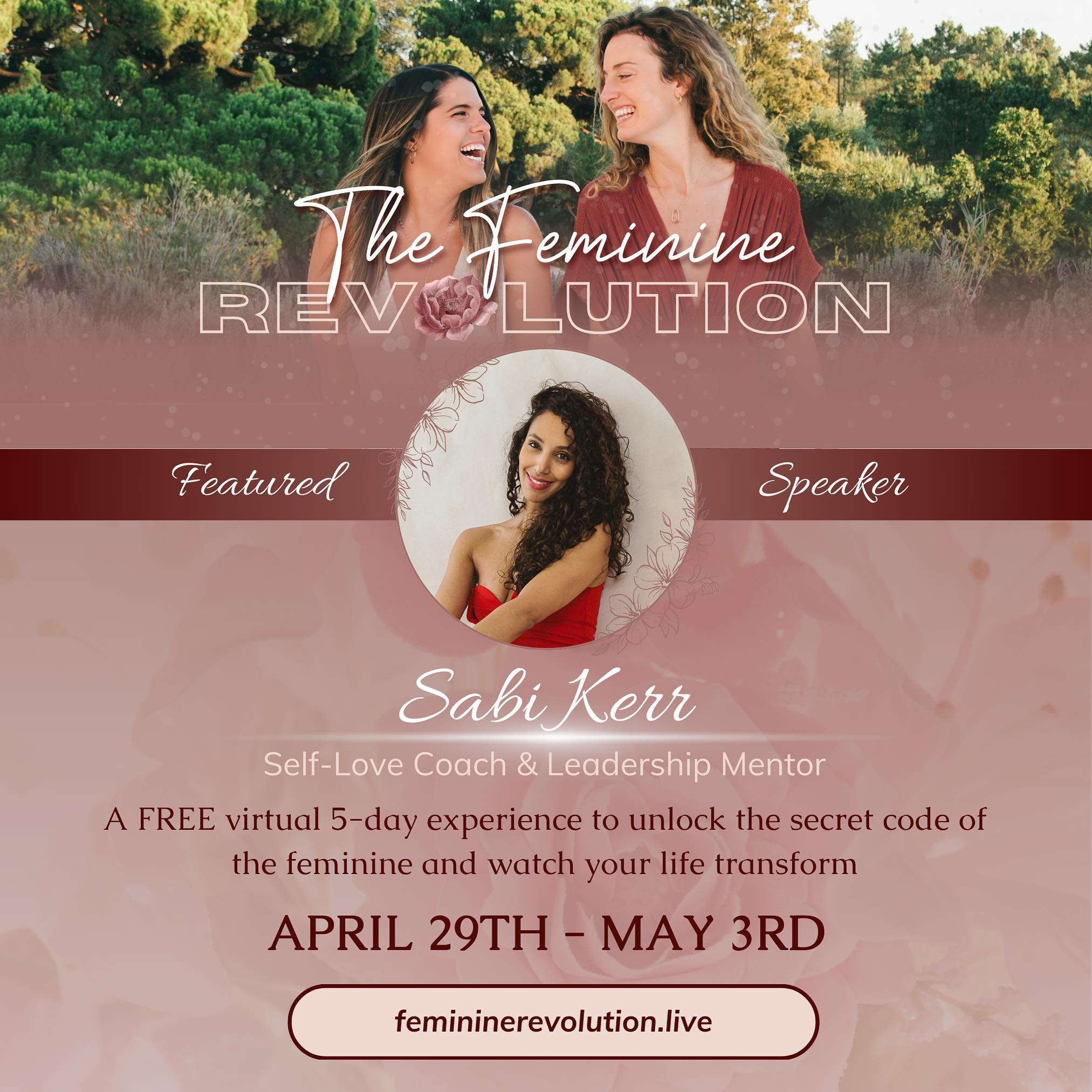 So excited to be speaking at this beautiful event this month! 
The Feminine Revolution is a live, 5-day online guided experience for those who are ready to release the hustle and see how much more you can magnetise with your feminine energy leading t