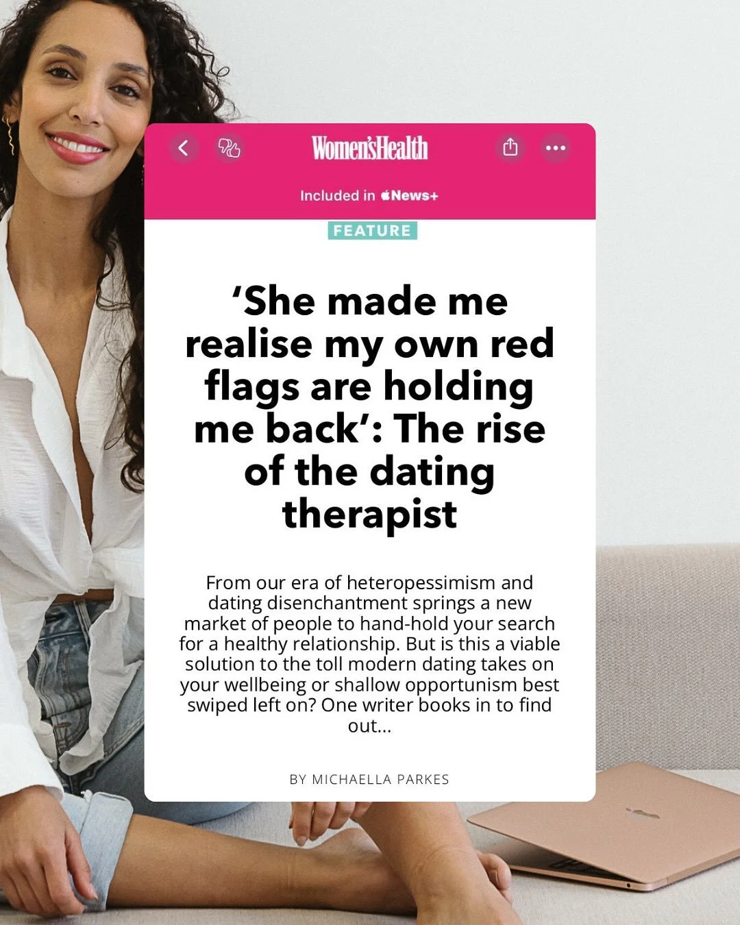 Super excited to share that my work in self-love &amp; relationships coaching has been featured in @womenshealthuk ❤️ 
The amazing @michaella.parkes was commissioned to write a feature exploring the rise of dating coaching and I led her through some 