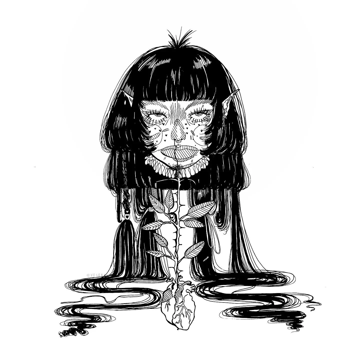 &bull;&times;&deg;&bull; *. child of divorce &deg; </3 &times; 
____________________________
#art #illustration #lineart #monochrome #modernart #inkdrawing #inkstagram #artistsoninstagram #visualart #portrait #follow #aesthetic #drawings #artwork 