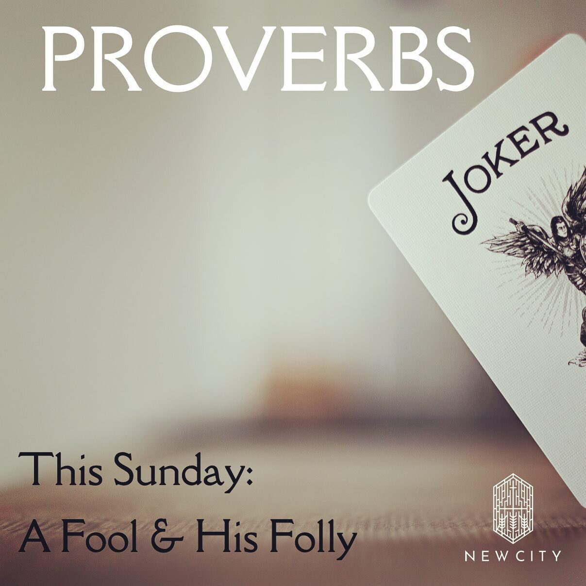 Even though we all play the fool, wisdom shows itself to us in Jesus...even to the most foolish. If you don&rsquo;t have a home church, we&rsquo;d love to host. 10am Sunday&rsquo;s at 229 Pecan St. in Celina. More at www.newcitypres.org