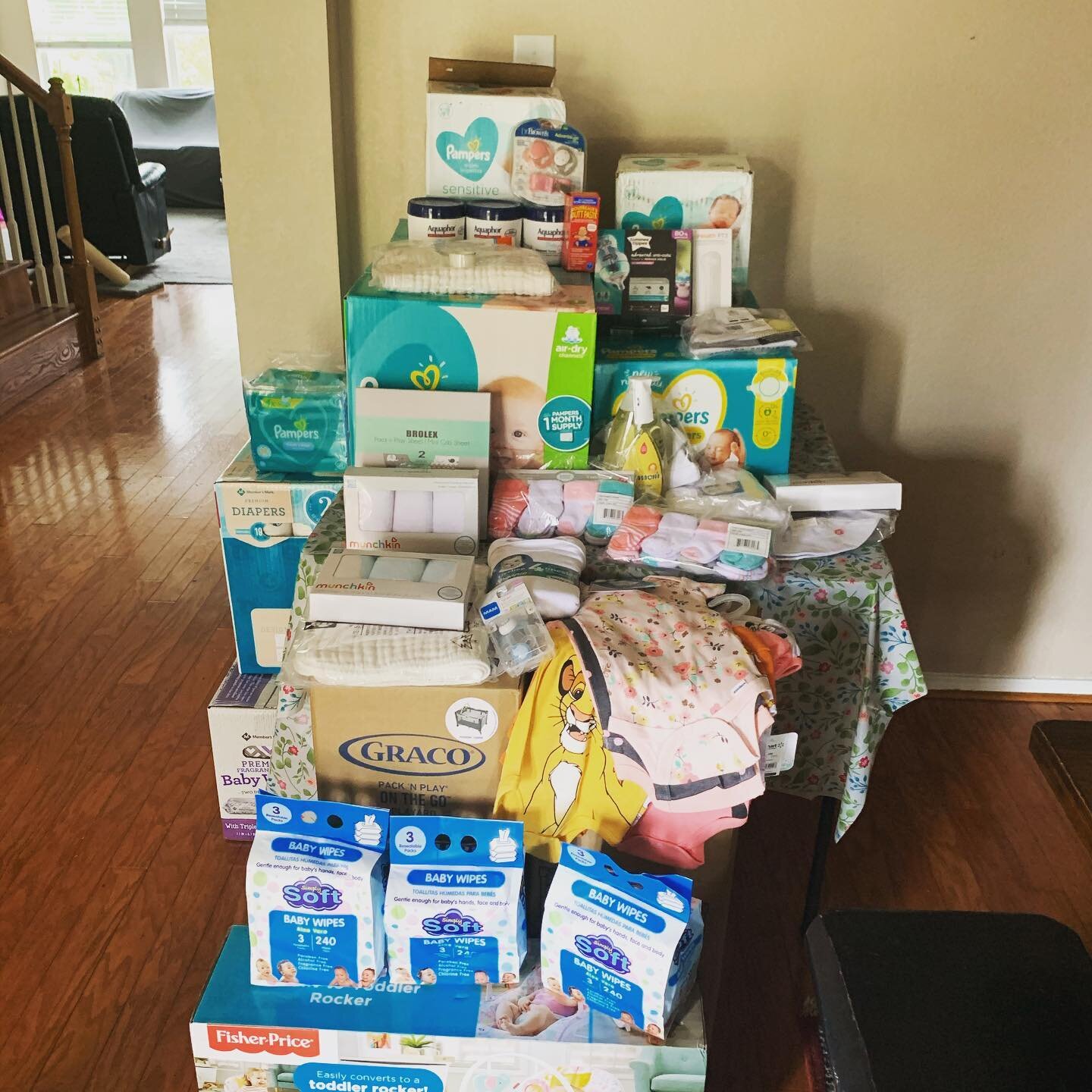 Many thanks to @presbyrista for gathering our women and these gifts  for the Real Options For Women center in Plano. These items will help equip 4 expectant mothers and their newborns.