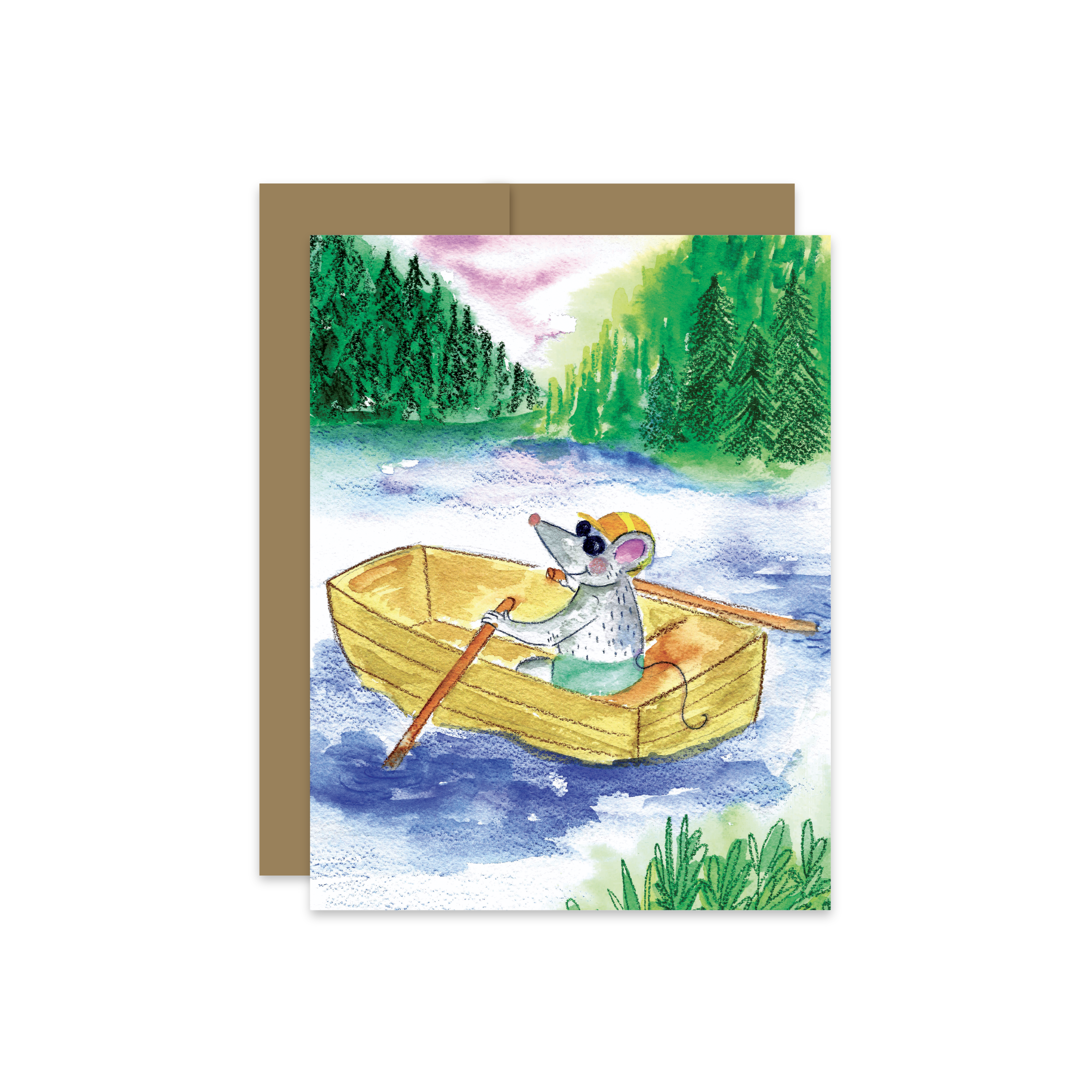 Vacances au lac - Carte de voeux