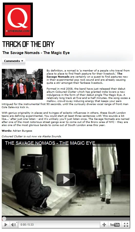 Savage Nomads - Q Magazine