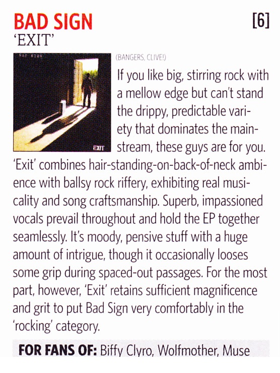 Bad Sign - Rock Sound Review