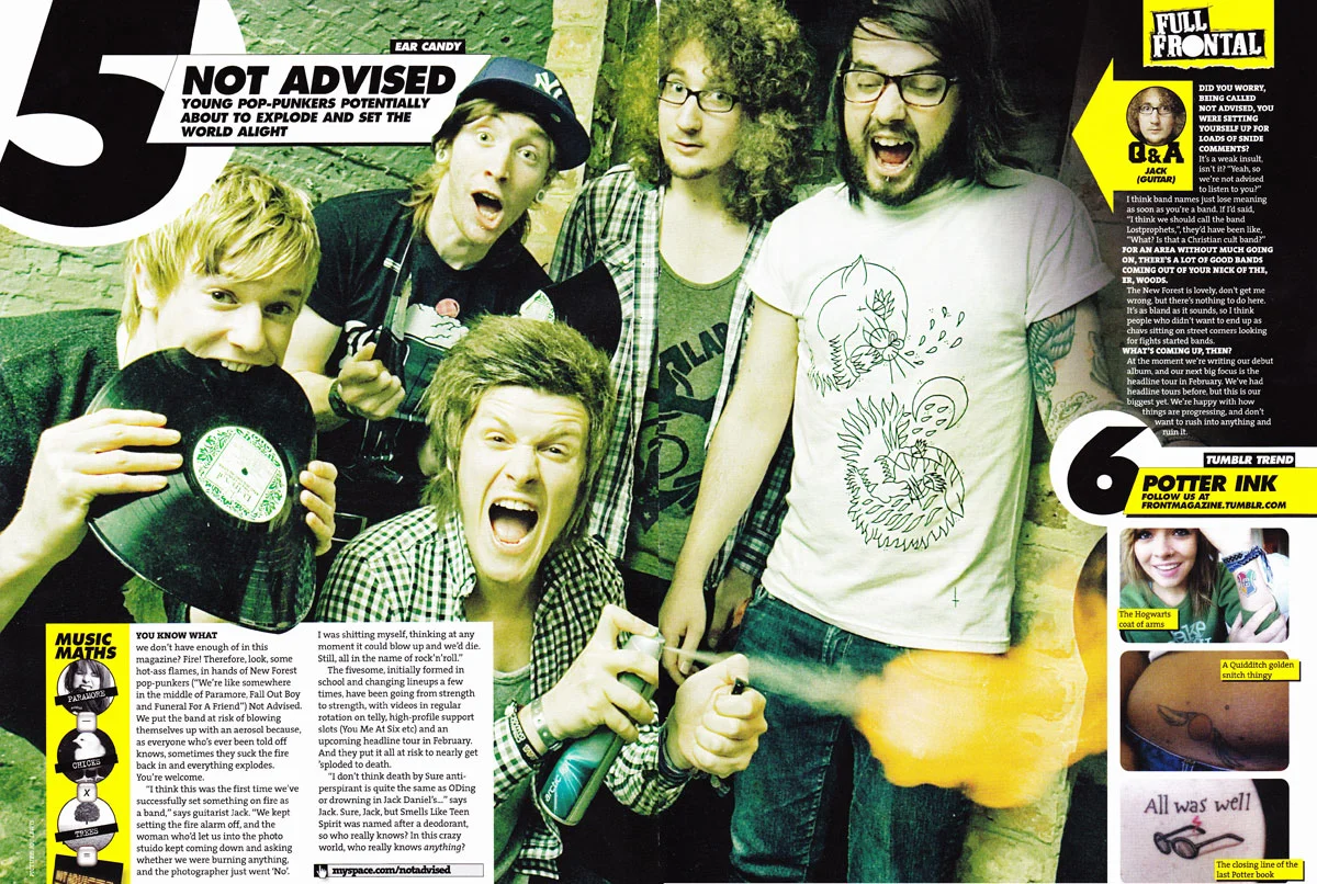 Not Advised - Front Magazine
