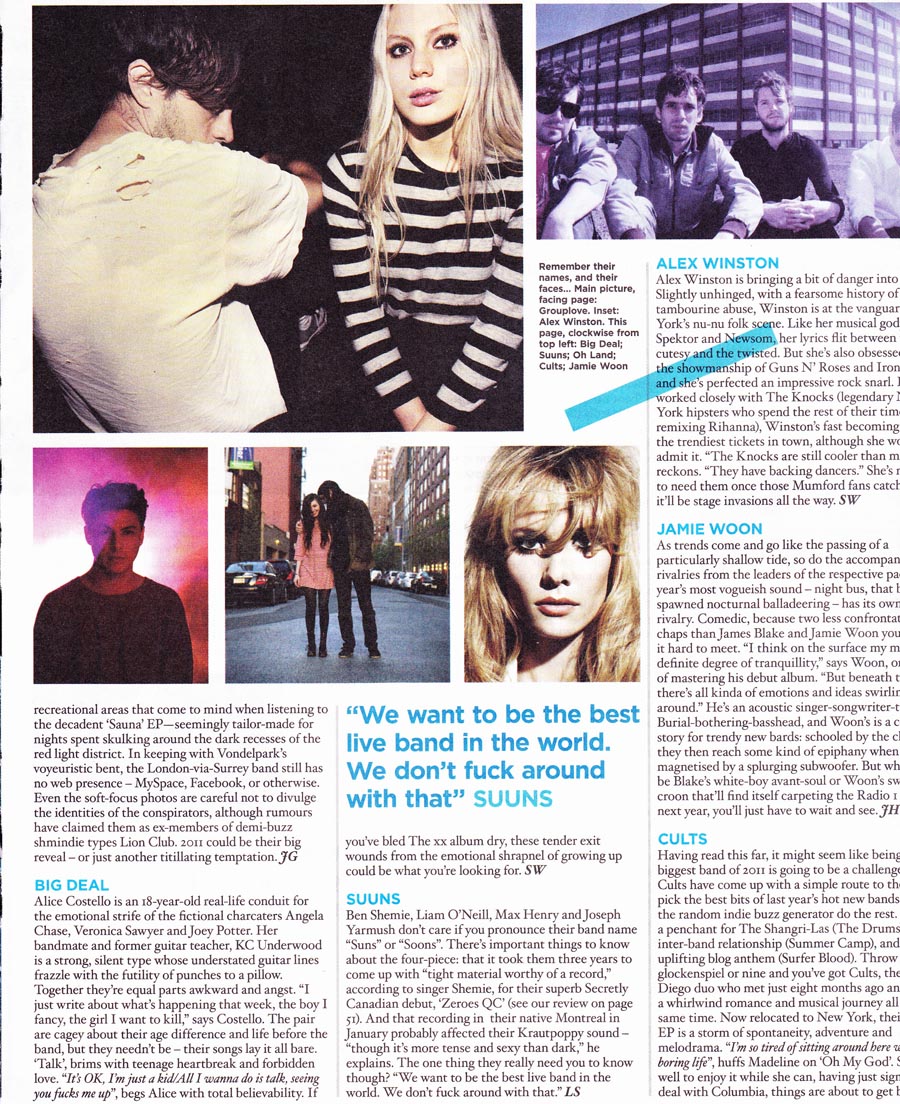 Big Deal - NME 2011 (One to Watch feature)