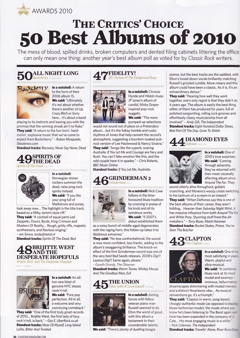 Spirits of the Dead - Classic Rock 50 Best Albums