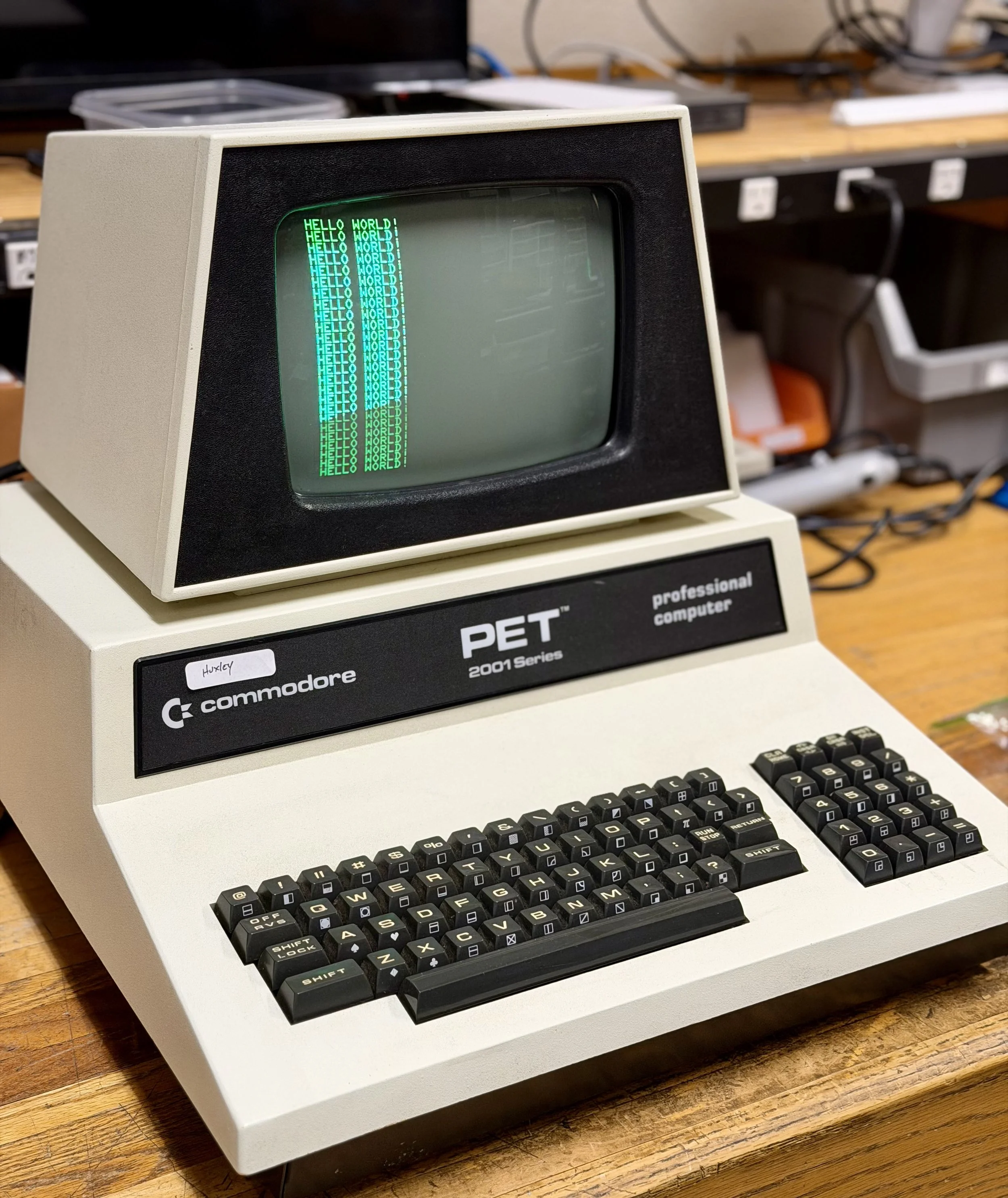 In sharp contrast to our other PET, this machine was non-functional but in much better shape when we found it. With a bit of repair work it came back to life and has become a beloved feature of our recent events.