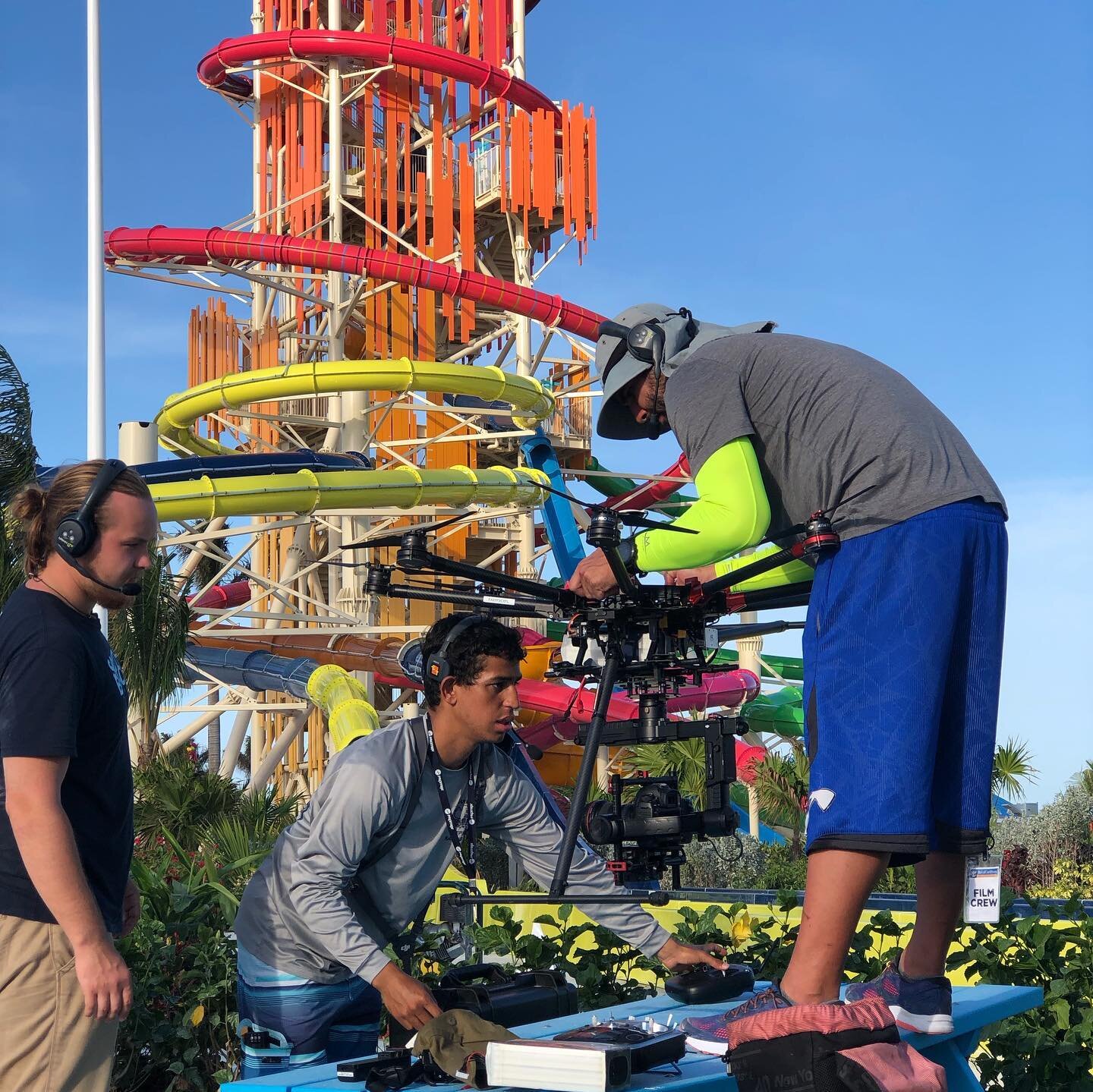 Had a blast working for @skylabsmiami x @royalcaribbean for the grand reopening of their private island #cococay. Here&rsquo;s a little BTS with a team of amazing creatives;  @ceroyale @nurgemedia @starkinfilms @sosastream @actualityvr ⠀
#cococayisla