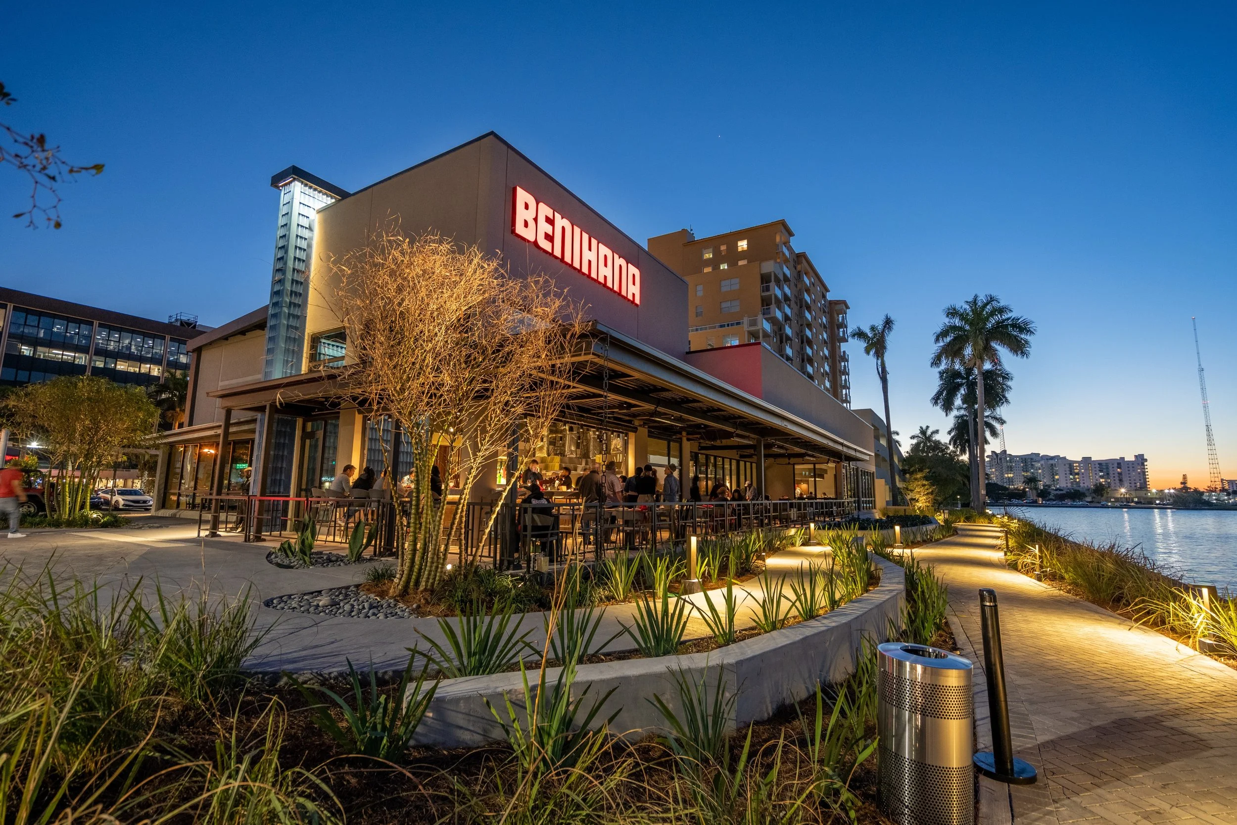 Aerial drone photography of commercial architecture in Miami, Florida