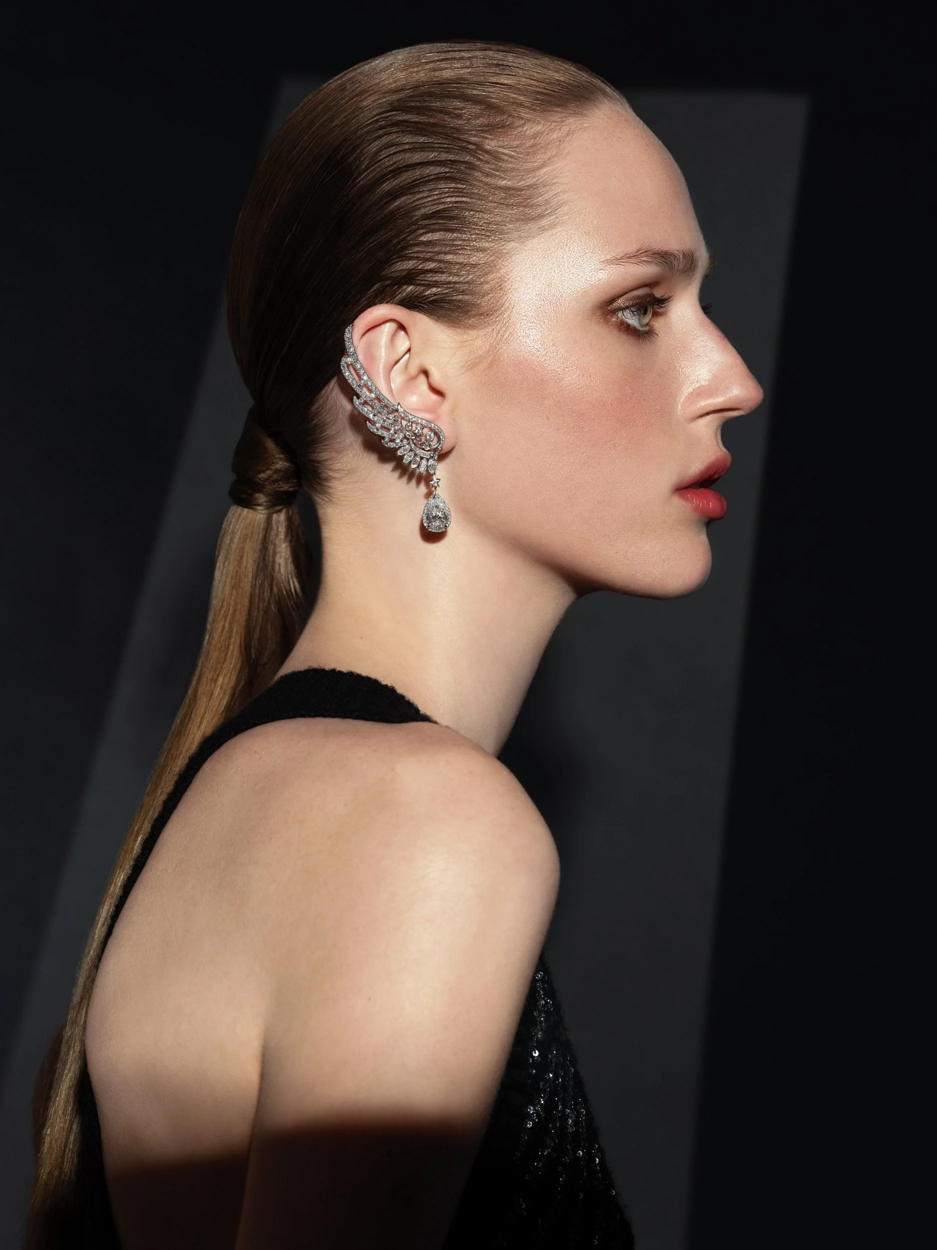 High jewelry details of the Chanel Reach for the Stars collection, captured by Paris fashion photographers Vivienne & Tamas