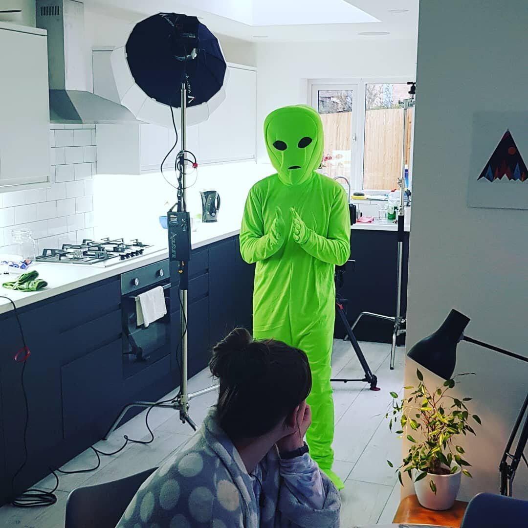 Well yesterdays shoot was definitely different... 👽👽 #filming #filmmaking #alien #aliens #tv #film #director #wales #cymru #fun #camera #s4c