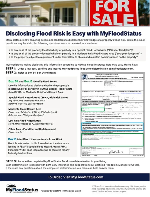 Real Estate Agents most trusted Flood Determinations — MyFloodStatus