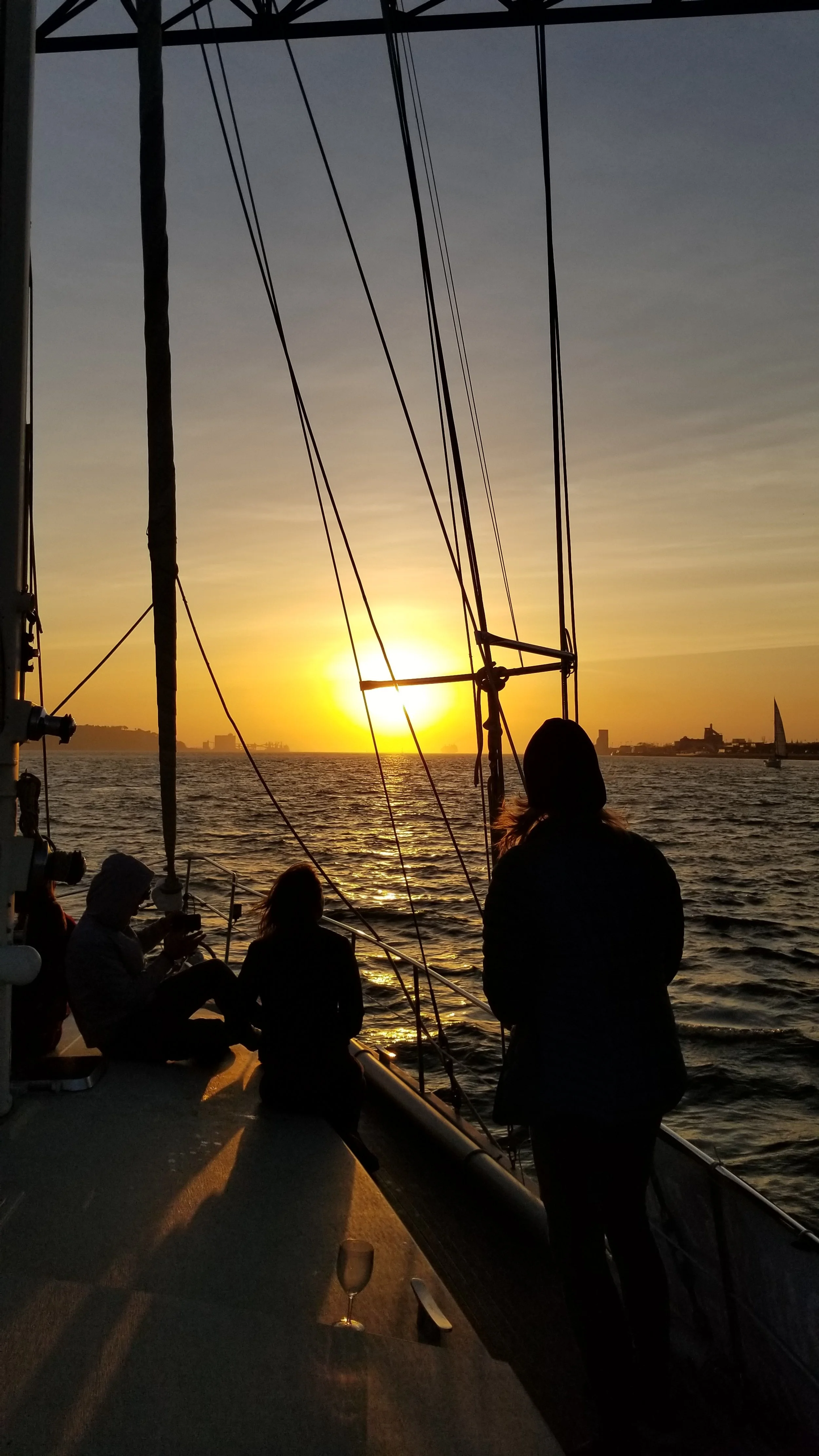 Sailing the Tagus at  Sunset