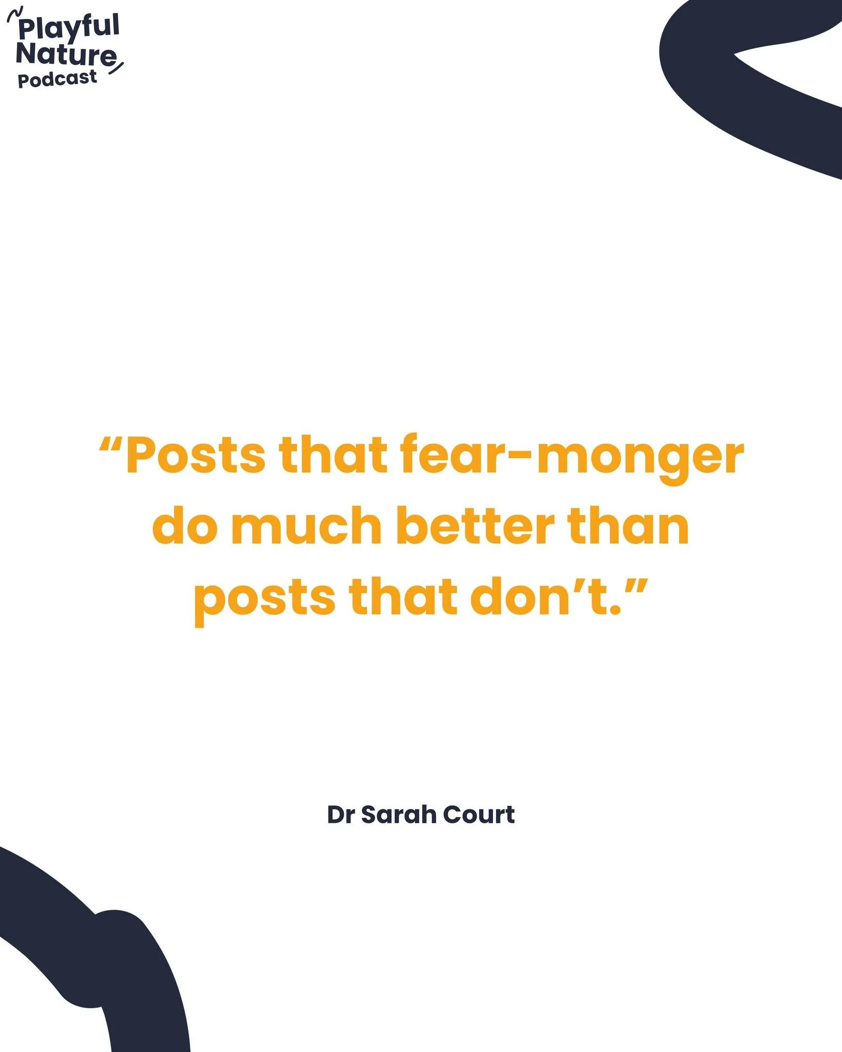 &ldquo;Fear sells - especially to women.&rdquo;👇

In this episode of the Playful Nature Podcast, Andrew is joined by Dr Sarah Court, physical therapist, co-founder of @themovementlogic and co-host of the Movement Logic podcast.

They explore how fea