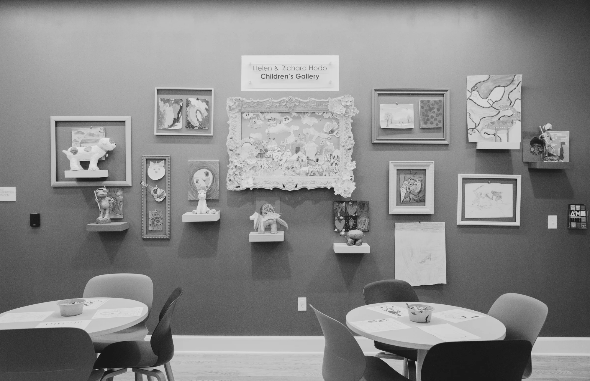 HELEN & RICHARD HODO CHILDREN'S GALLERY - a grand showcase of our young artists' works and an inspiration for all ages to sit and relax or get creative (second floor)