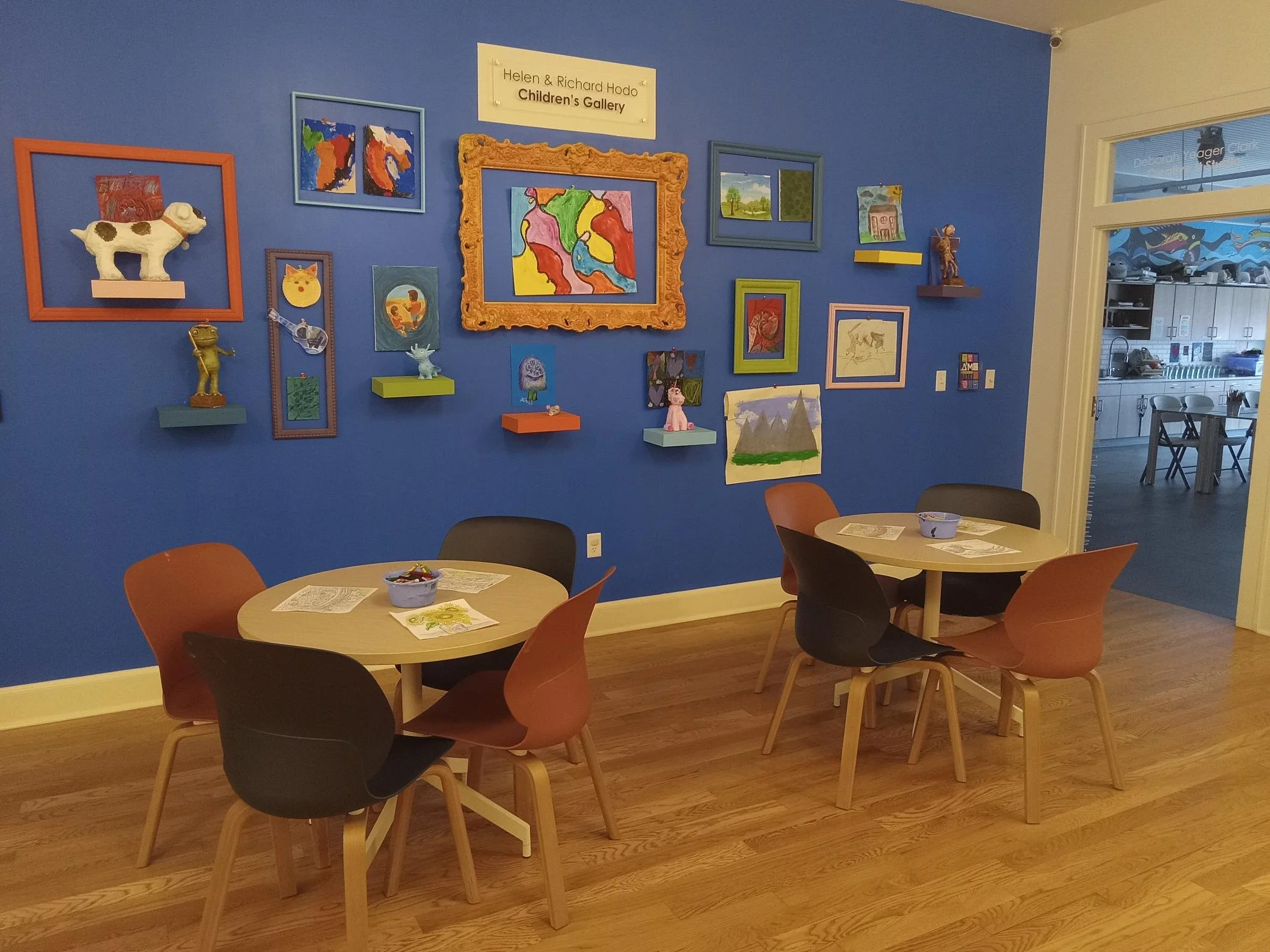 HELEN & RICHARD HODO CHILDREN'S GALLERY - a grand showcase of our young artists' works and an inspiration for all ages to sit and relax or get creative

(second floor)
