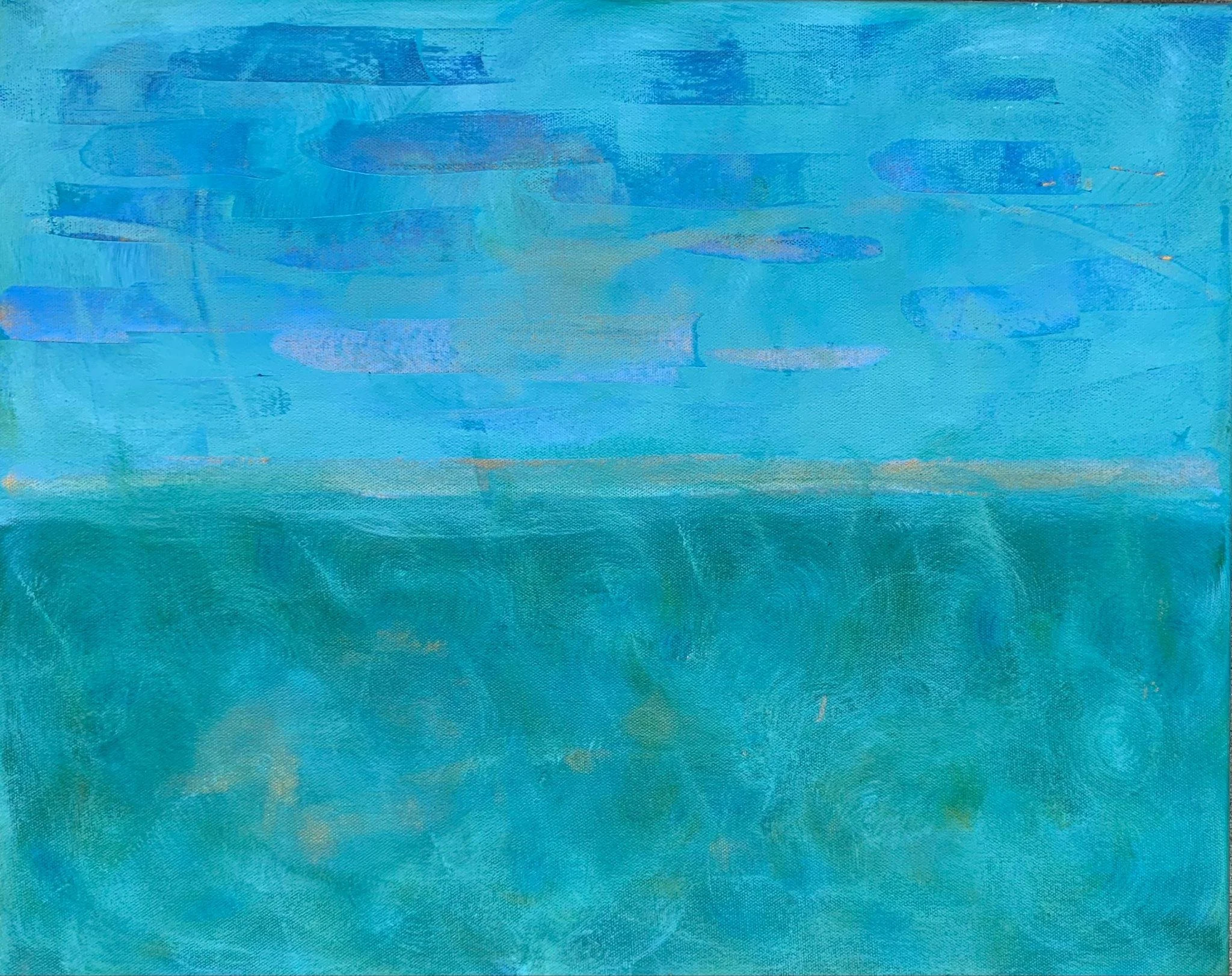 Ocean Sunset, 16x20 inches, Acrylic on canvas, $100