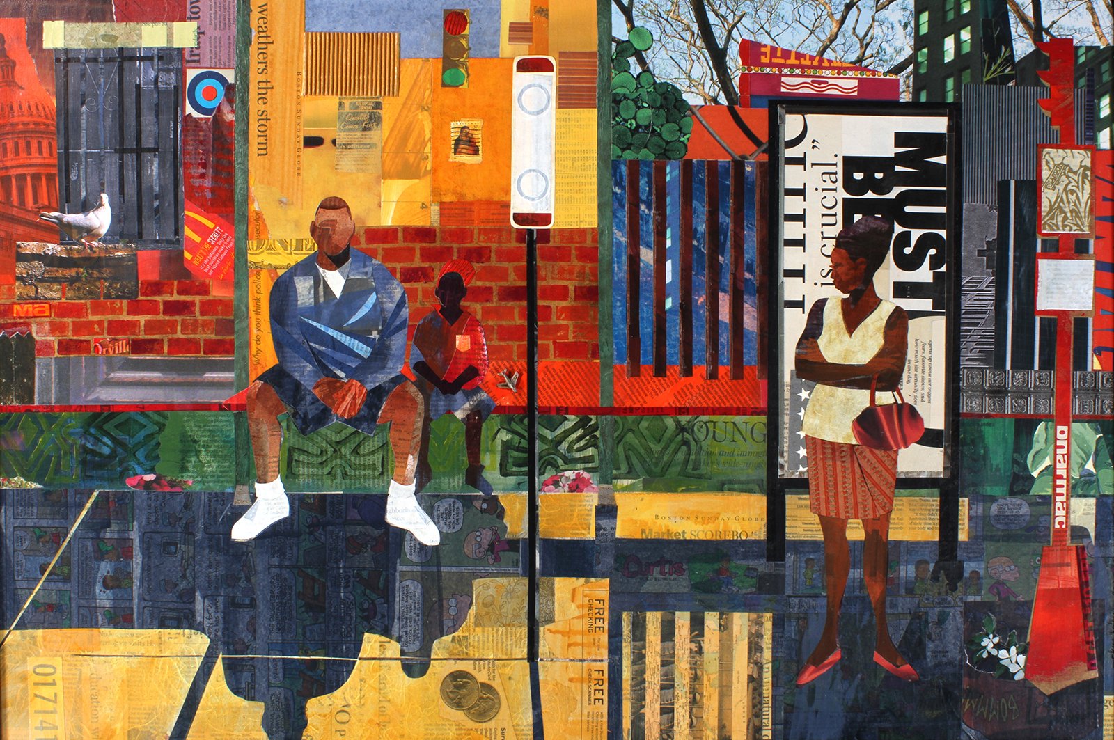 HOLMES-BUS STOP-COLLAGE ON CANVAS-2012.jpg