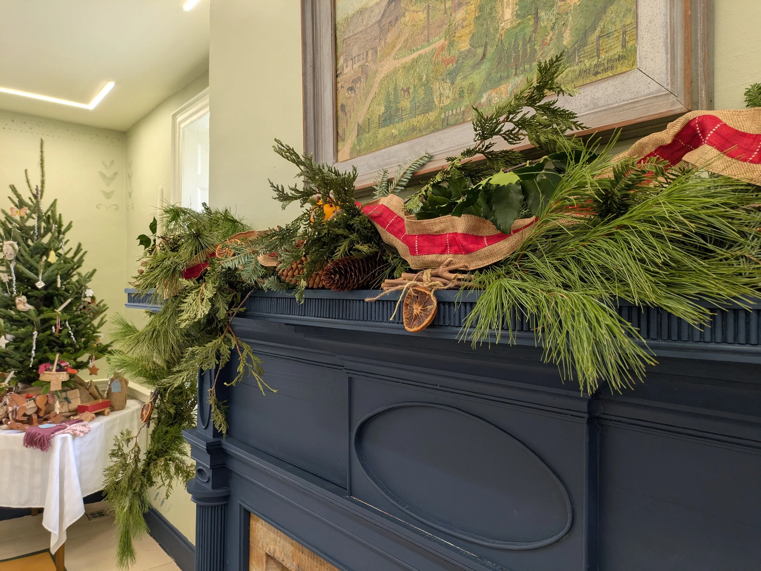 Georgian-Era Decorated Mantel, Dining Room