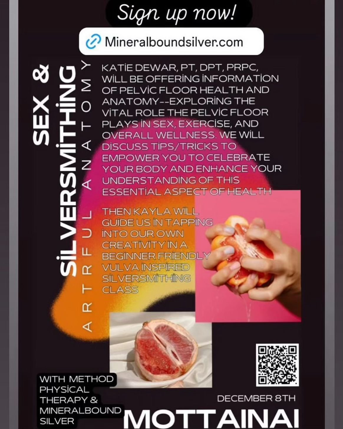 Sign up here!! 

https://www.mineralboundsilver.com/store/p/mottainai-sex-silversmithing-artful-anatomy
