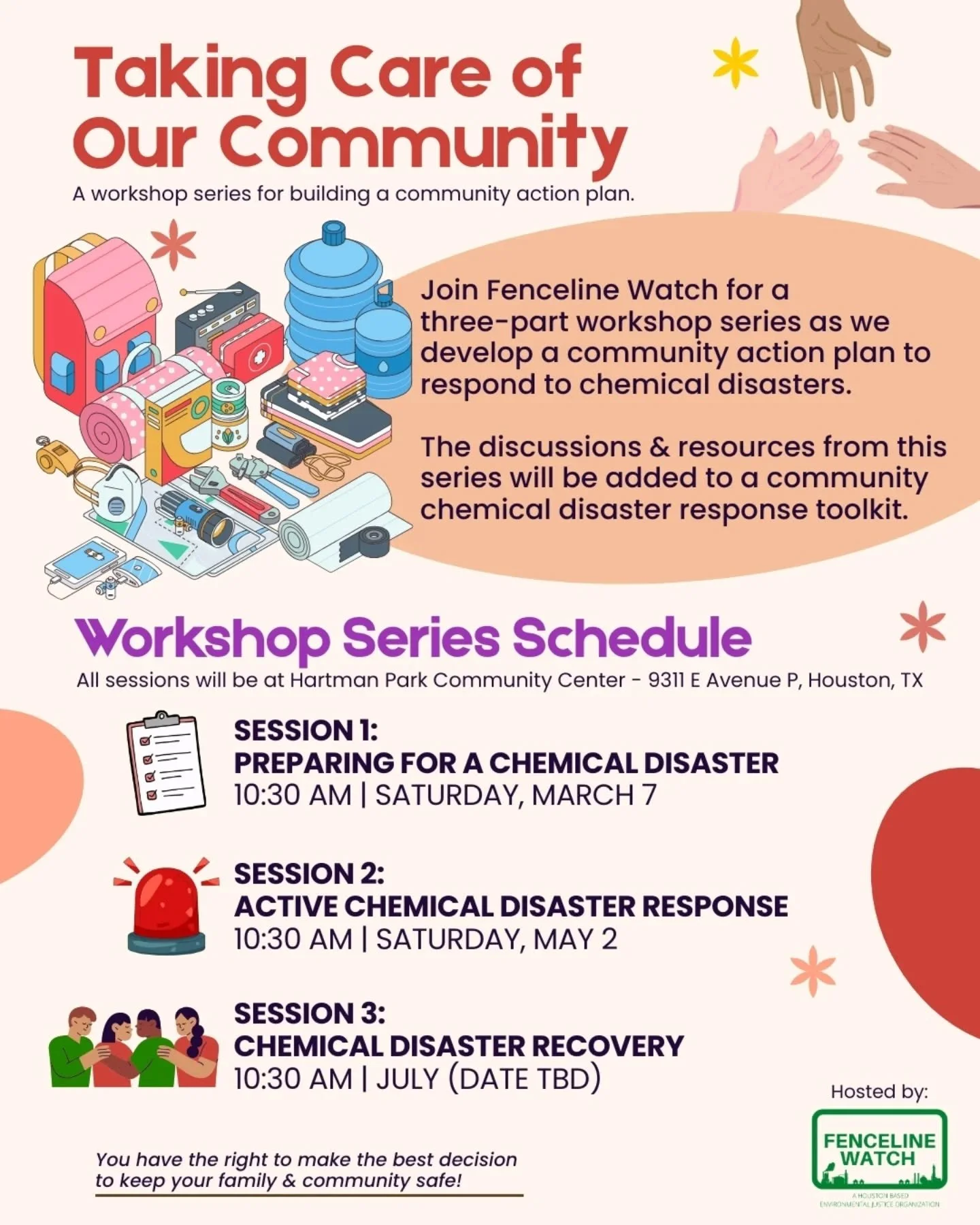 Houston has more than 600 hazardous chemical facilities; it's not a question of if a chemical disaster will happen, but when. Join us this Saturday at the @historiceastendhou meeting for the 1st in a series of participatory workshops on building comm