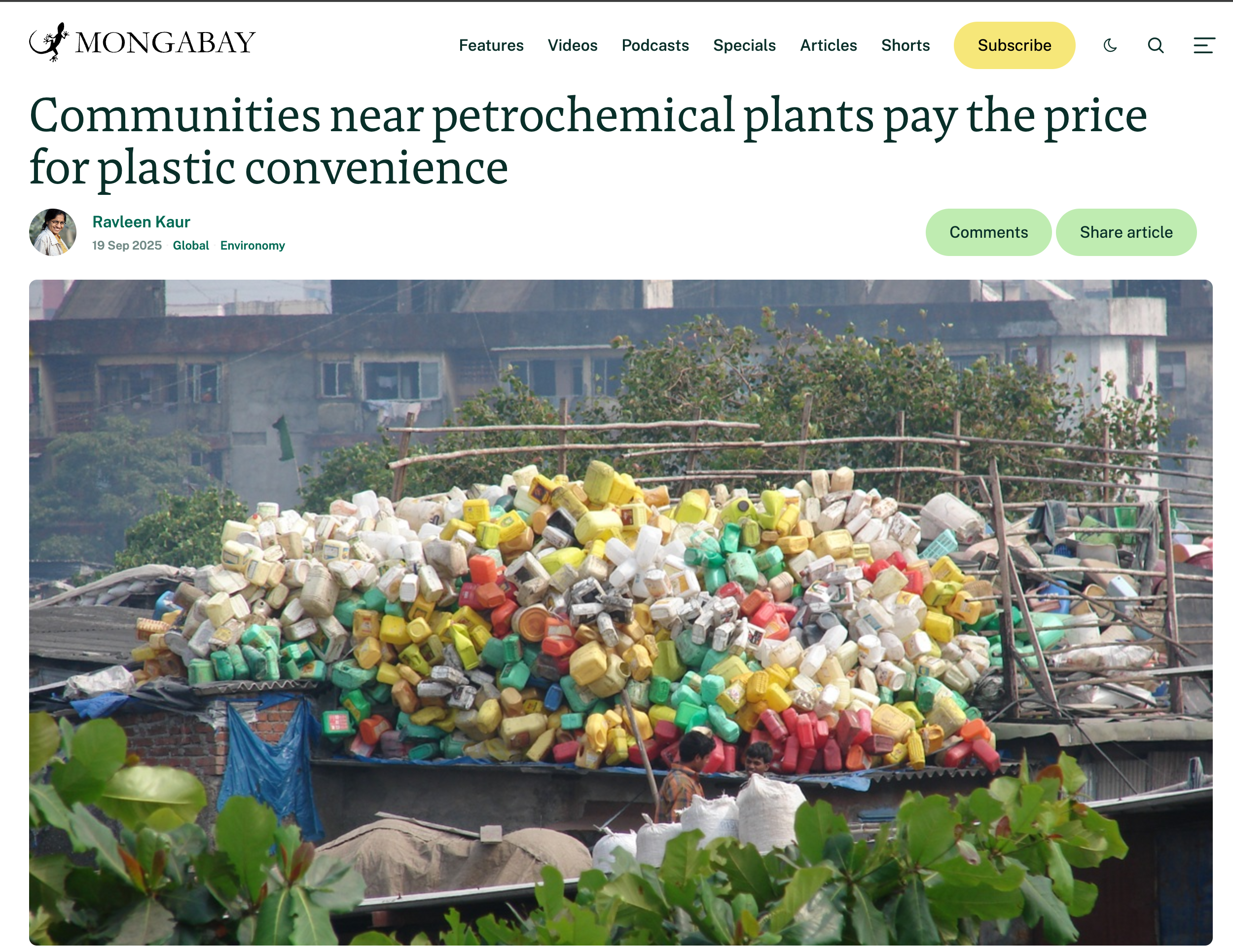 Communities near petrochemical plants pay the price for plastic convenience