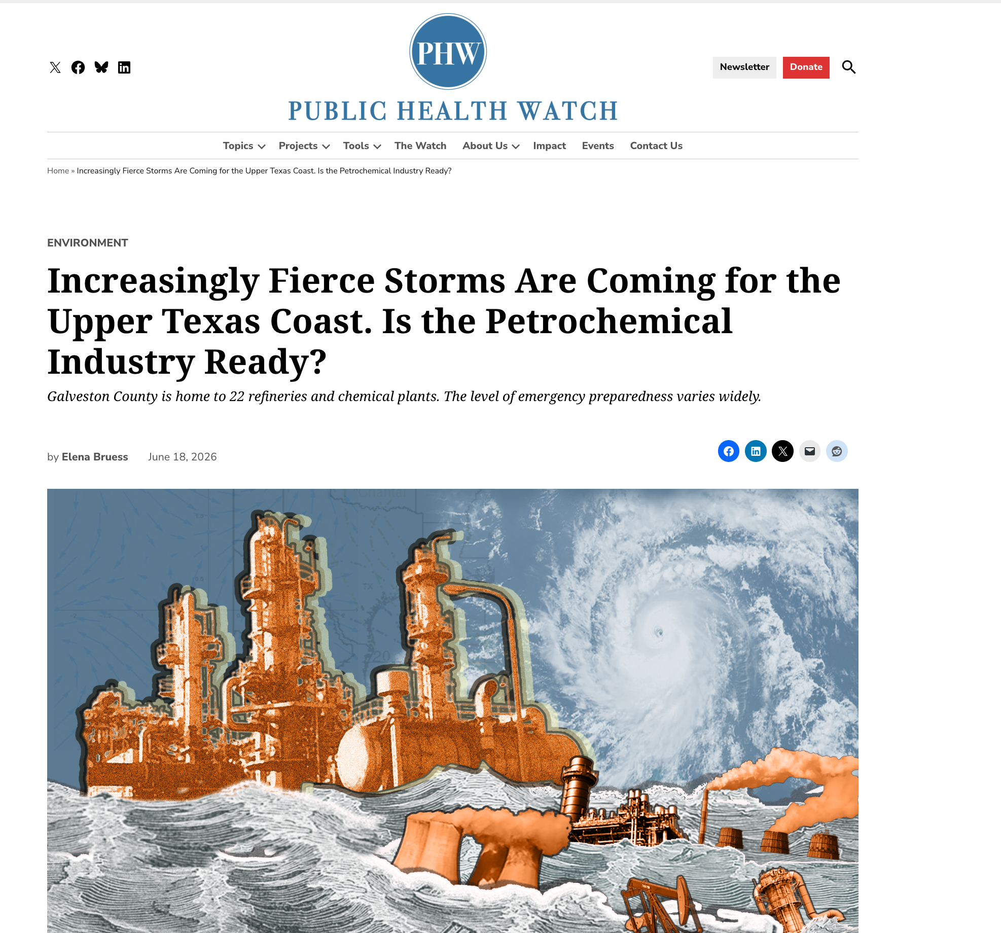 Increasingly Fierce Storms Are Coming for the Upper Texas Coast. Is the Petrochemical Industry Ready?