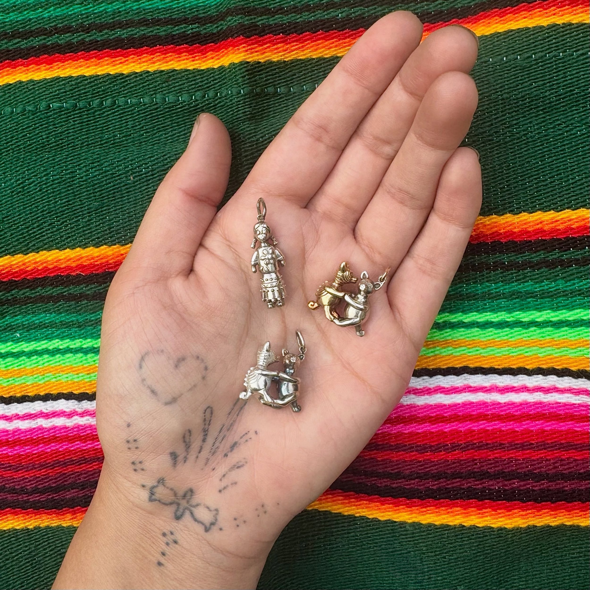 Sneak Peak of my new friends!! In honor of Mexican Independence Day I wanted to share a preview of two new charms I&rsquo;ll be releasing this Sunday 9/20 in my mini Mexican inspired collection. These worry dolls and Colima dancers along with some ne