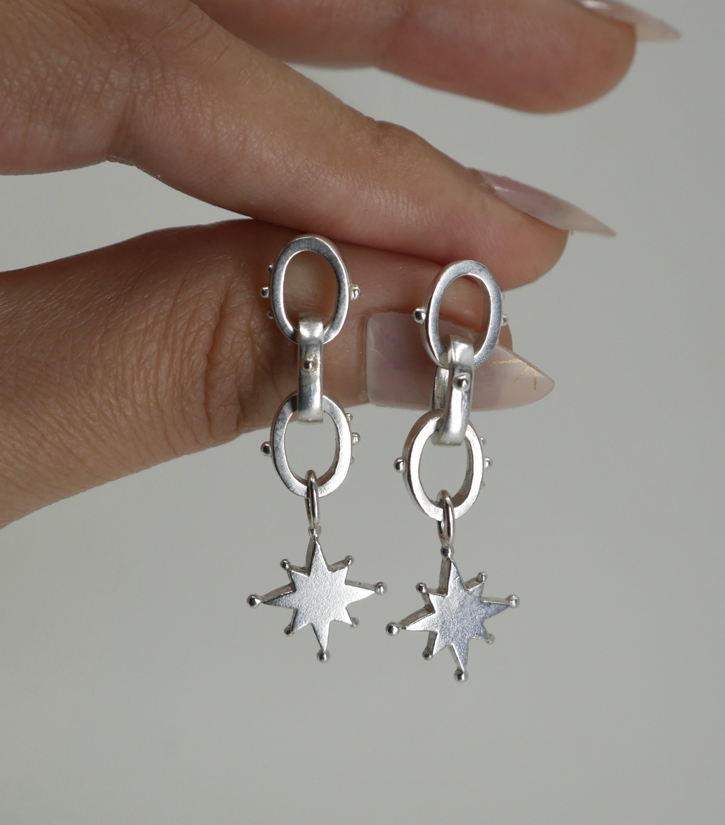 Chain Star Charm Earrings