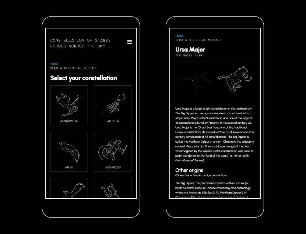 Remote web app - Send celestial messages