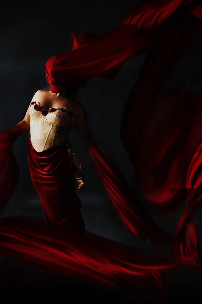 LA Tisseuse de Bonnes Augures, 2024, Digital photography on canvas, diamond,Black wood frame, 40 x 60 inches.
