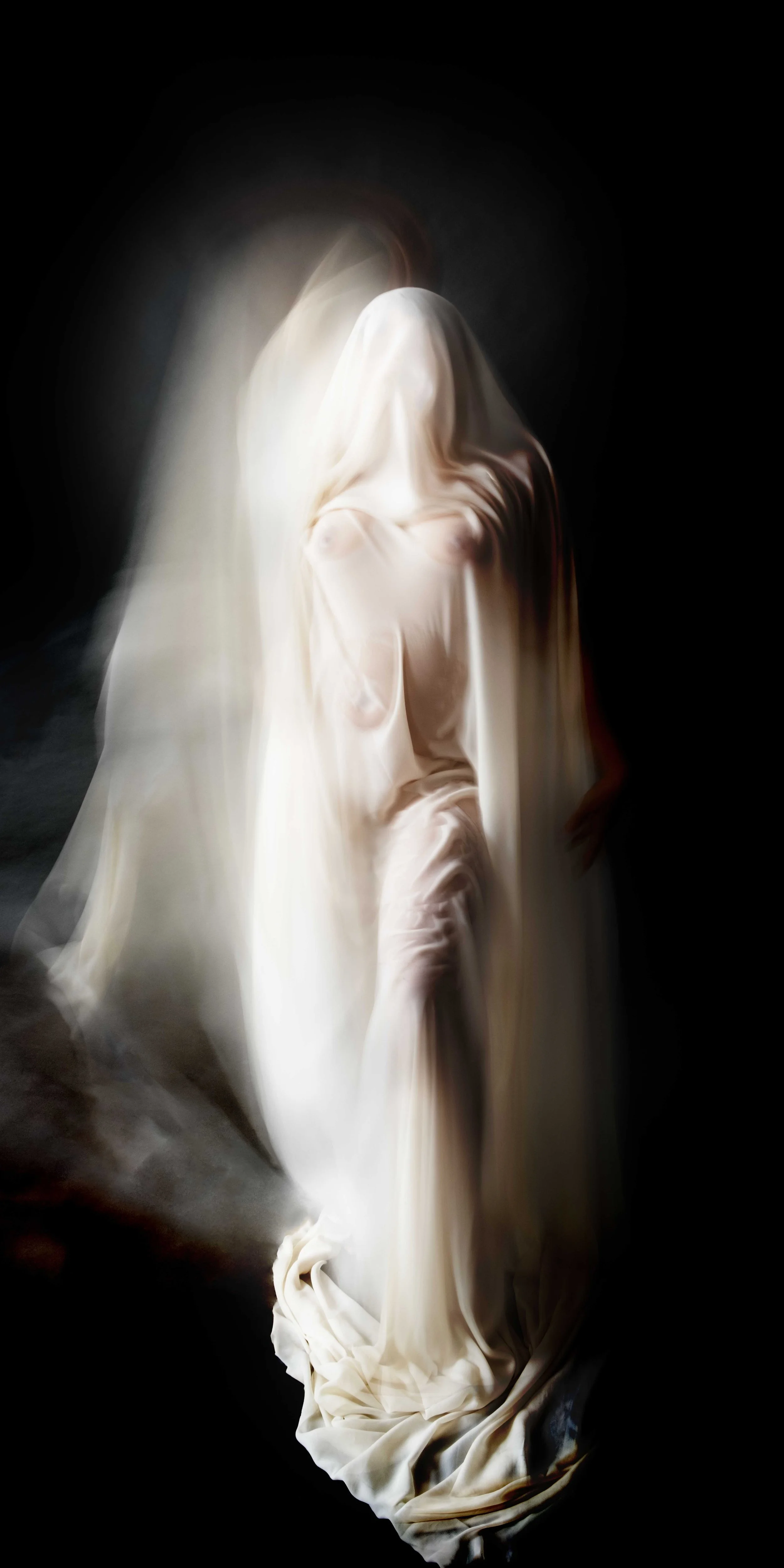 XIII (2025) Digital Photography,Pearl Paper Print, Diamond, Ultra-clear Glass and black wood framing,  32 1/2 × 62 inches.