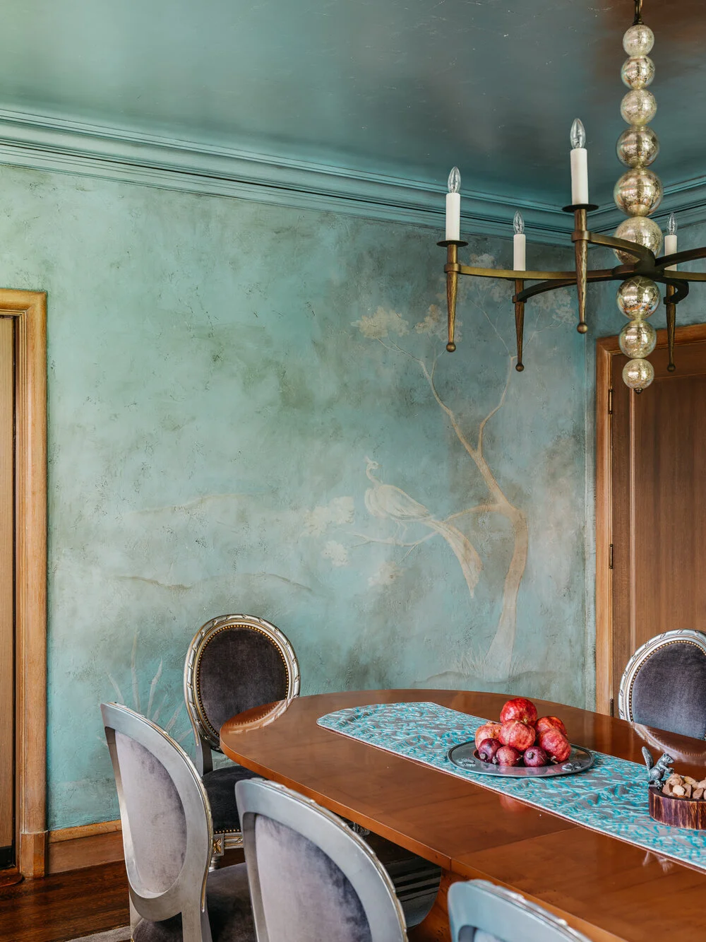 San Mateo, Tudor, Dining Room, Chandelier, Interior Design, Interior Decoration, Classic, Modern