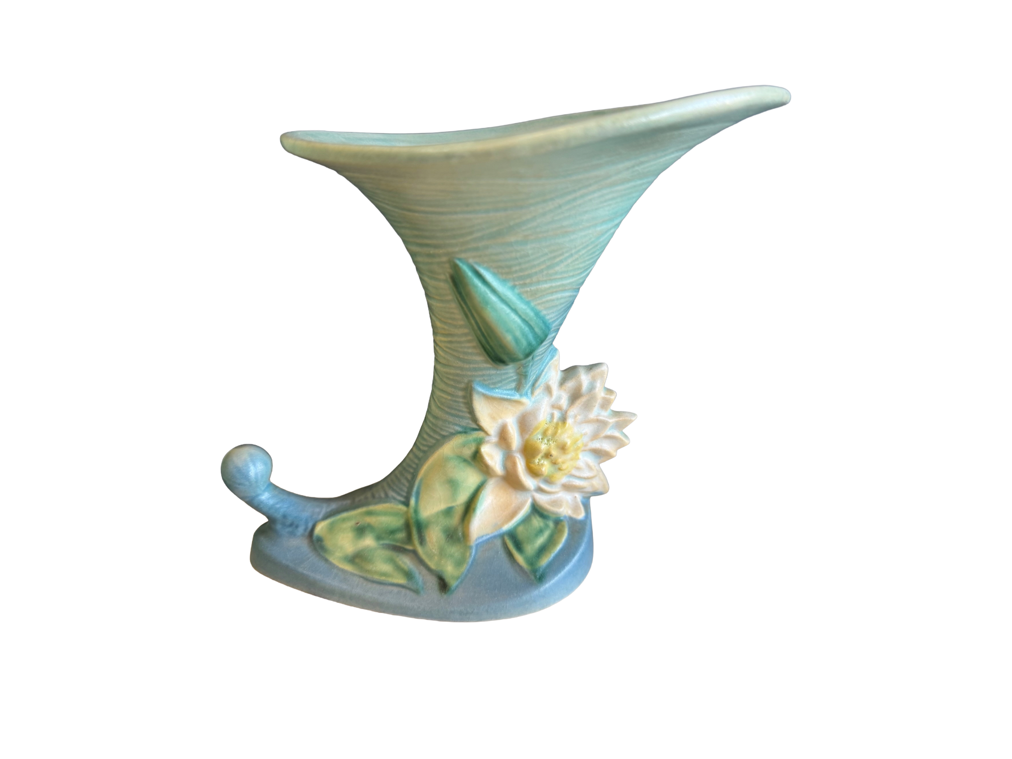 Vintage Roseville Water Lily Cornucopia Vase