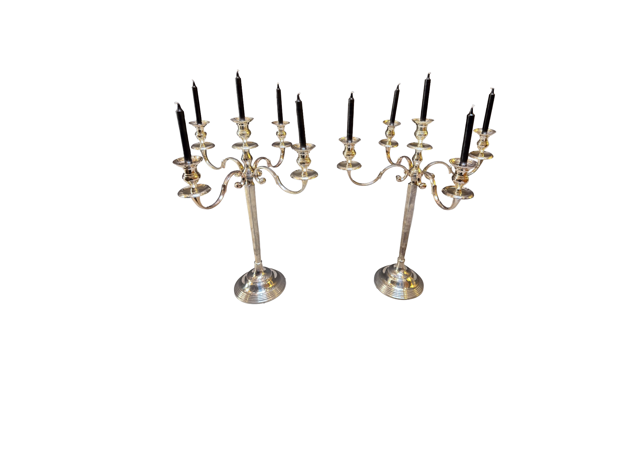 Pair of Vintage Silver Plate Candelabras