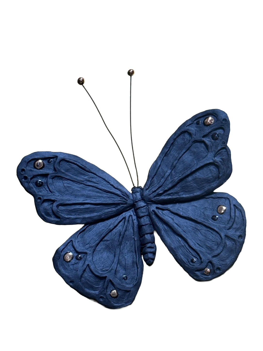 Black Porcelain Butterfly with Gold Detail