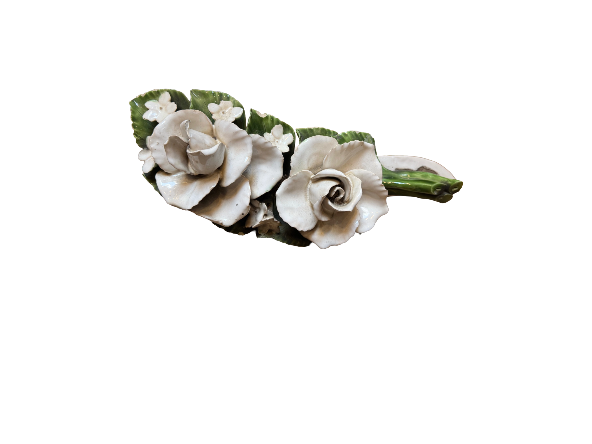 Antique French Ceramic Flowers