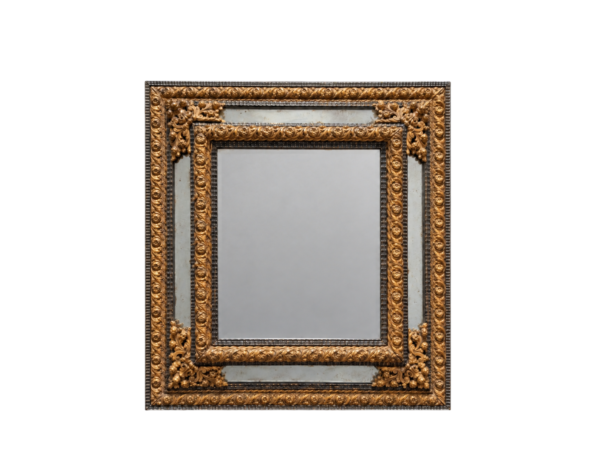 Dutch Repoussé Baroque Mirror 19th C