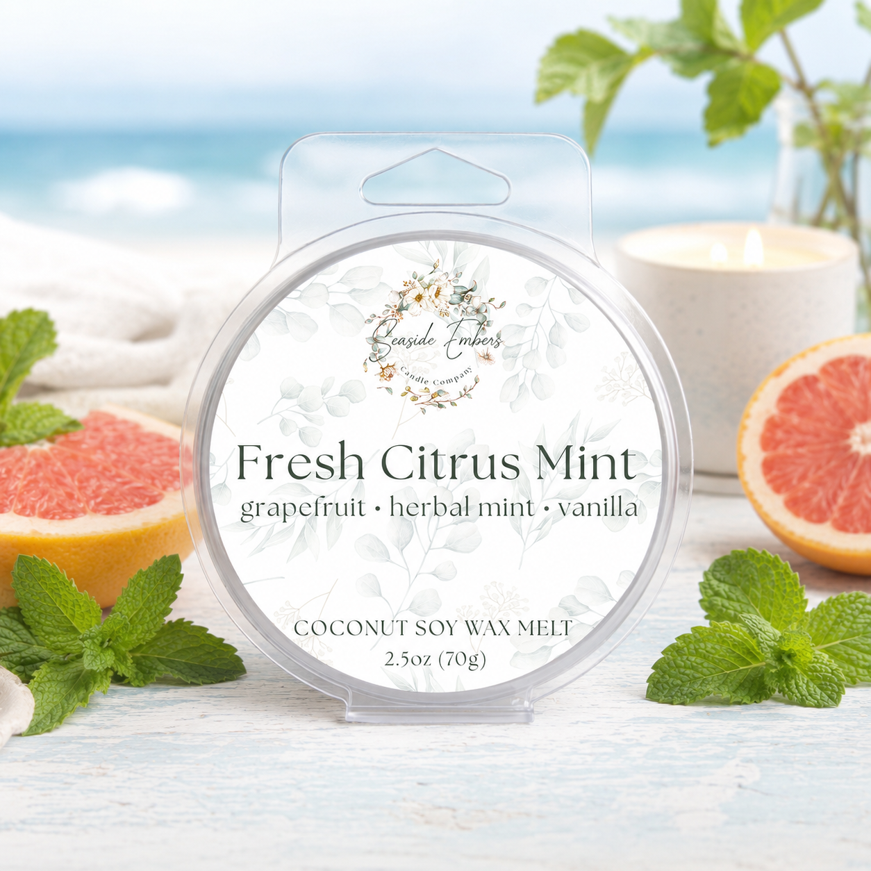 Fresh Citrus Mint - Coconut Soy Wax Melts