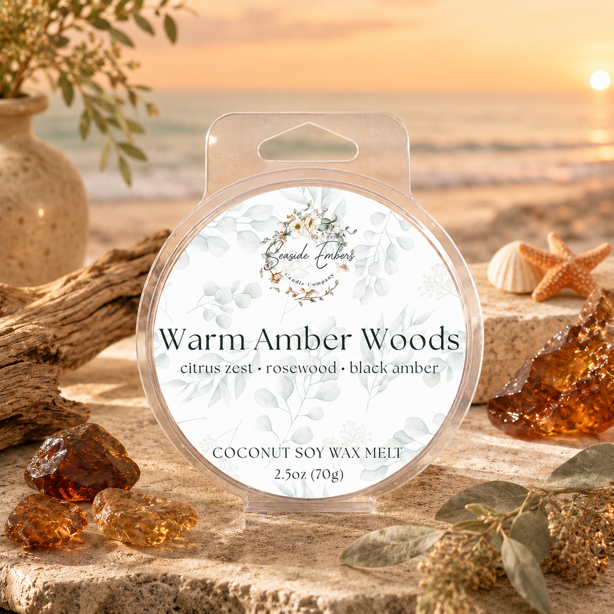 Warm Amber Woods - Coconut Soy Wax Melts